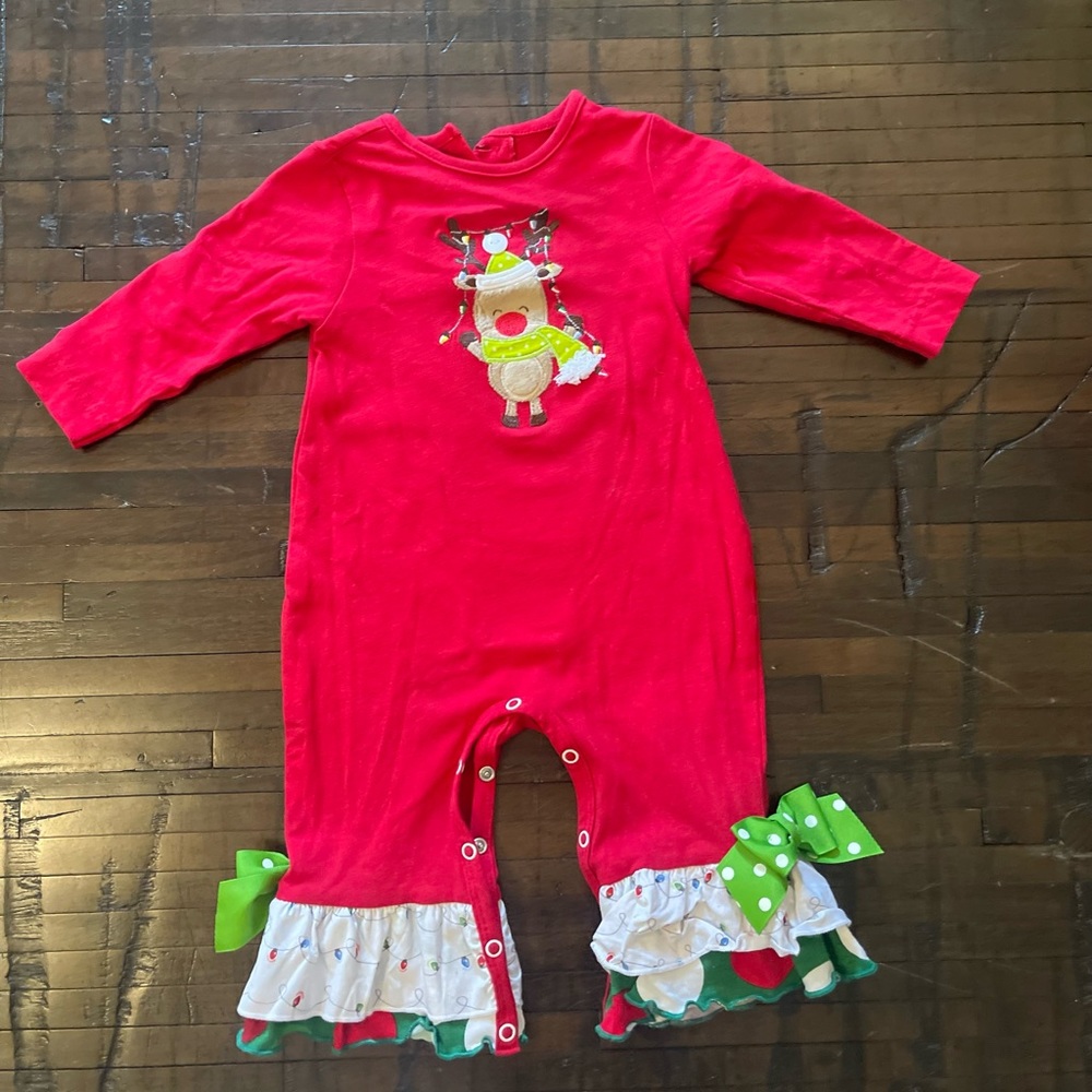Ricrac & Ruffles christmas romper